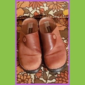 Josef Seibel two tone leather/suede clog 39 US8.5